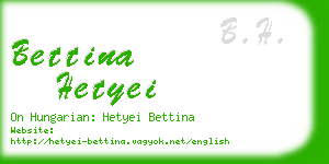 bettina hetyei business card